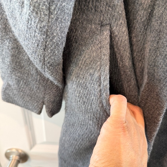 NEW Long Cashmere Alpaca Lana Wool Winter Coat Women’s sz S Premium Grey Color - Picture 16 of 16